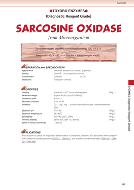 SARCOSINE OXIDASE from Microorganism