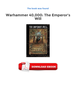 Free Ebooks Warhammer 40,000: the Emperor's Will Pdf Download Art Book Designed, Written and Drawn by GW Legend John Blanche