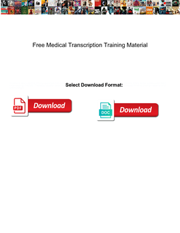 Free Medical Transcription Training Material