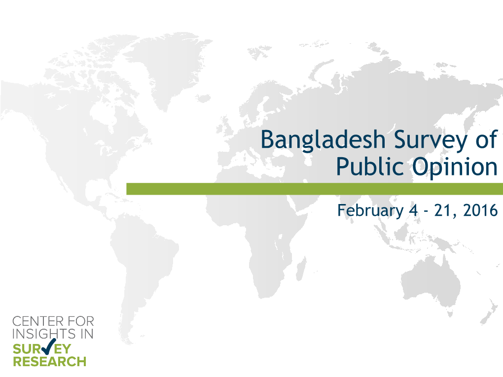 Bangladesh Survey of Public Opinion