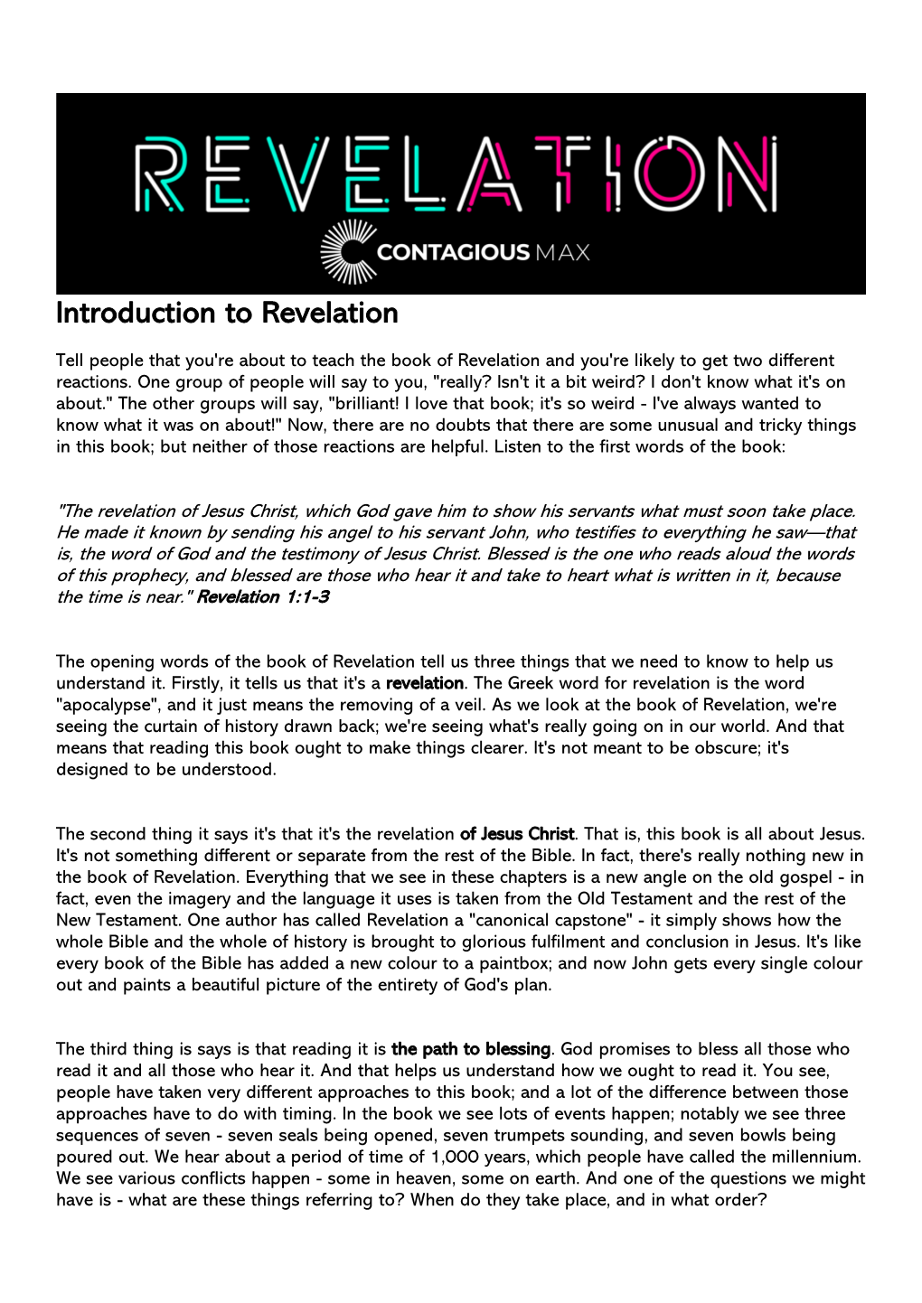 Introduction to Revelation