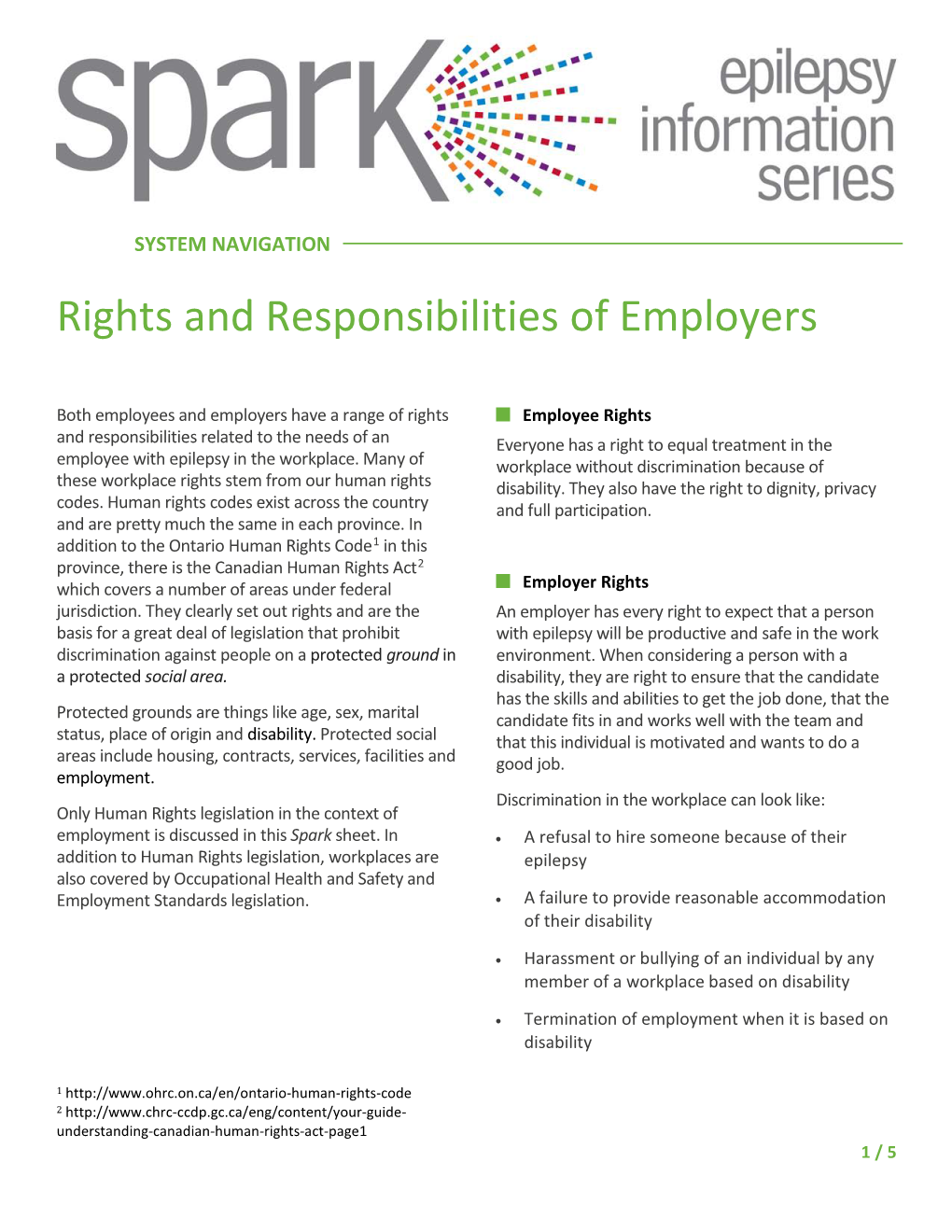 Rights and Responsibilities of Employers