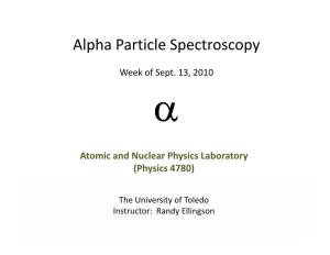 Alpha Particle Spectroscopy