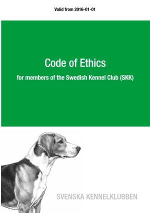 Code of Ethics for Members of the Swedish Kennel Club (SKK)