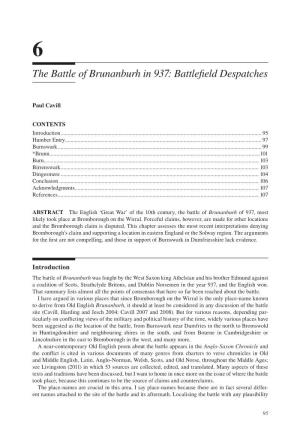The Battle of Brunanburh in 937: Battlefield Despatches