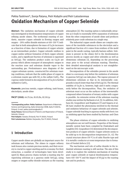 Oxidation Mechanism of Copper Selenide