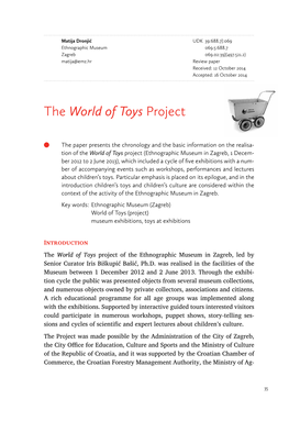 The World of Toys Project