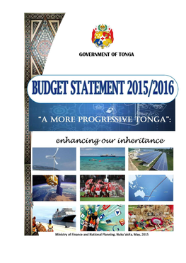 Government of Tonga Budget Statement for Year Ending 30Th June 2014