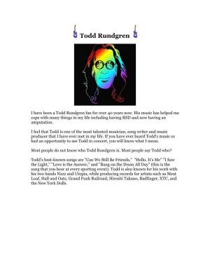 Todd Rundgren Information