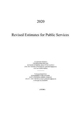 Revised Estimates for Public Services 2020