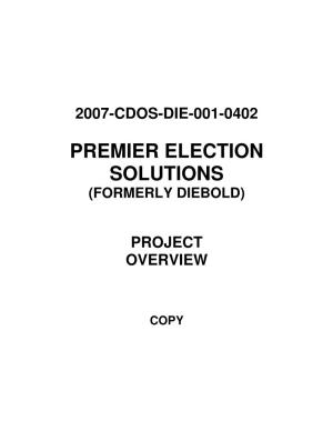 Premier Election Solutions (Formerly Diebold)