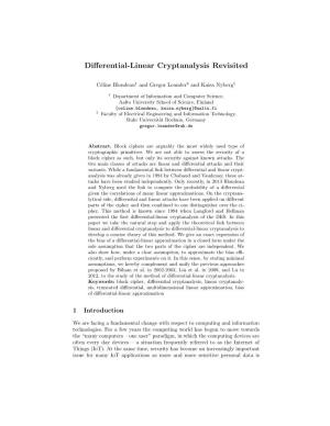 Differential-Linear Cryptanalysis Revisited
