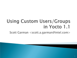 Using Custom Users/Groups in Yocto