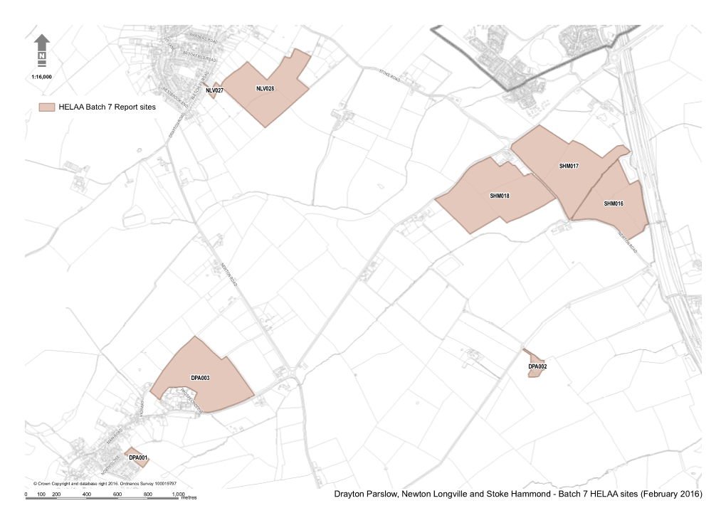 Drayton Parslow, Newton Longville and Stoke Hammond - Batch 7 HELAA Sites (February 2016) W