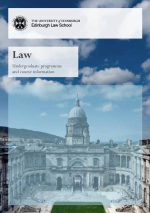 University of Edinburgh Undergraduate Law Post Offer Visit