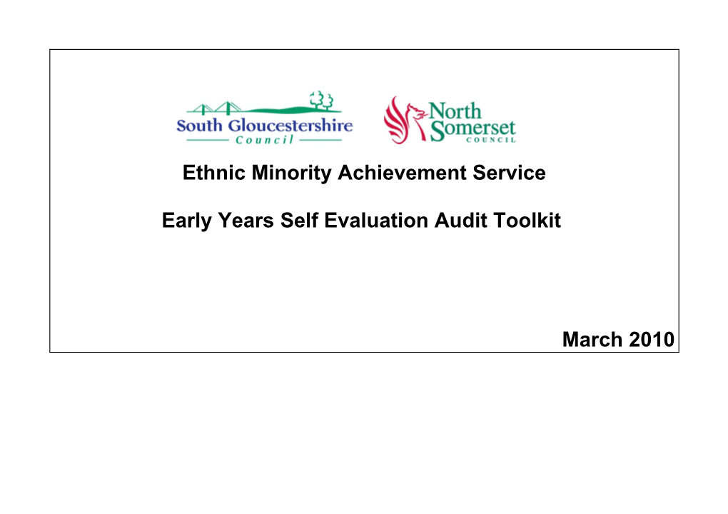 Early Years Self Evaluationtoolkit 2013