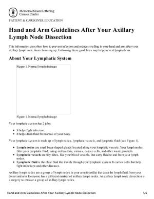 Hand and Arm Guidelines After Your Axillary Lymph Node Dissection