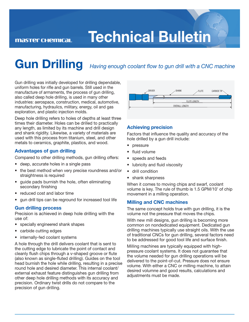 Gun Drilling Having Enough Coolant Flow to Gun Drill with a CNC Machine