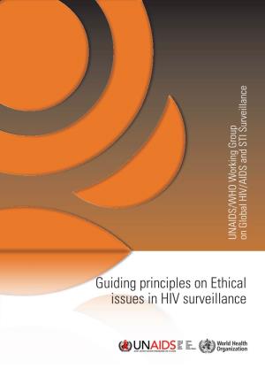 Guiding Principles on Ethical Issues in HIV Surveillance
