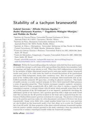 Stability of a Tachyon Braneworld