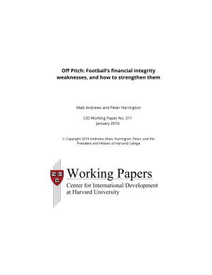 Off Pitch: Football's Financial Integrity Weaknesses, and How to Strengthen