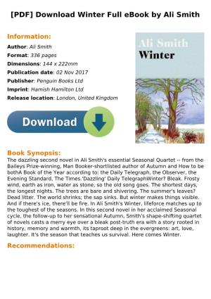 [PDF] Download Winter Full Ebook by Ali Smith