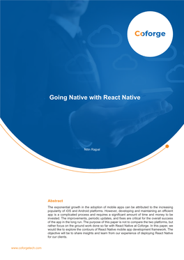 Going Native with React Native