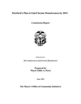 Hartford's Plan to End Chronic Homelessness by 2015