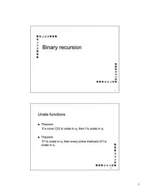 Binary Recursion