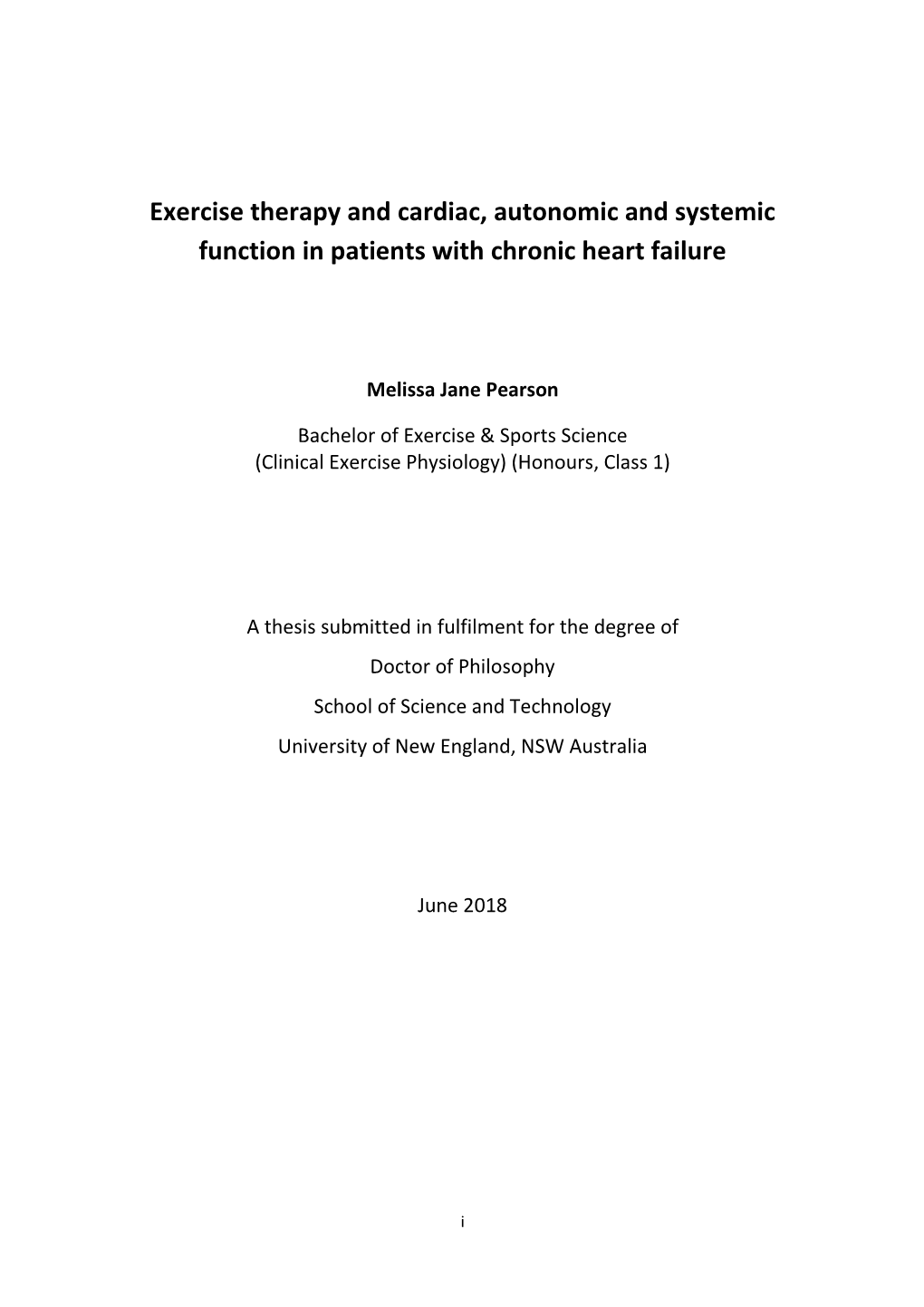 Exercise Therapy and Cardiac, Autonomic and Systemic Function in Patients with Chronic Heart Failure