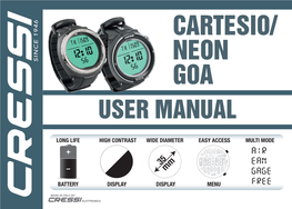 Cartesio/ Neon Goa User Manual