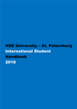 HSE University – St. Petersburg International Student Handbook 2018