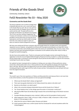 To Read the May 2020 Newsletter No. 33