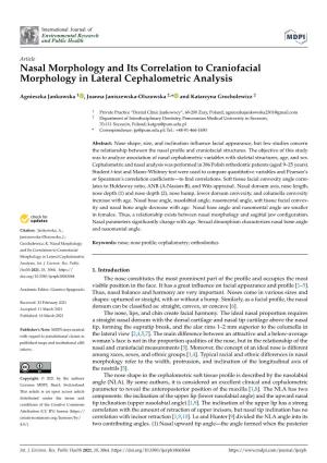 Nasal Morphology and Its Correlation to Craniofacial Morphology in Lateral Cephalometric Analysis