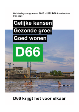 Verkiezingsprogramma 2018-2022 D66 Amsterdam
