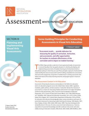Assessment WHITE PAPERS for ART EDUCATION