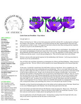 NBCA Newsletternewsletter Spring 2019 Vol