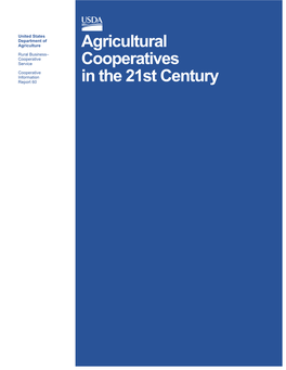 Agricultural Cooperatives in the 21St Century