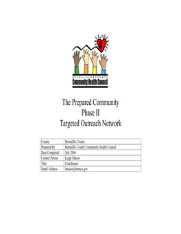 The Prepared Community Phase II Targeted Outreach Network