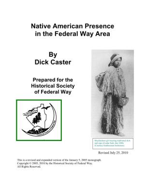 Native American Presence in the Federal Way Area by Dick Caster