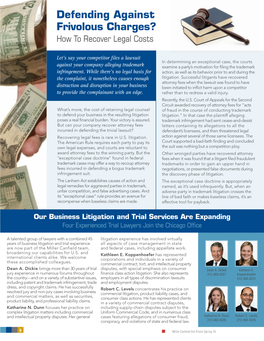 Defending Against Frivolous Charges? How to Recover Legal Costs