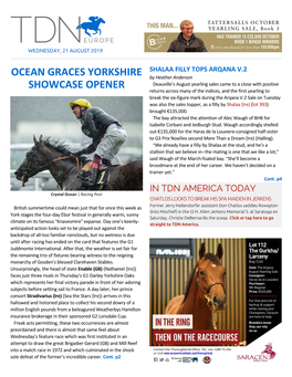 Ocean Graces Yorkshire Showcase Opener