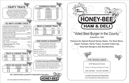 HONEY-BEE DELI MEAT & GOURMET CHEESE Spiral-Sliced Honey-Glazed Ham