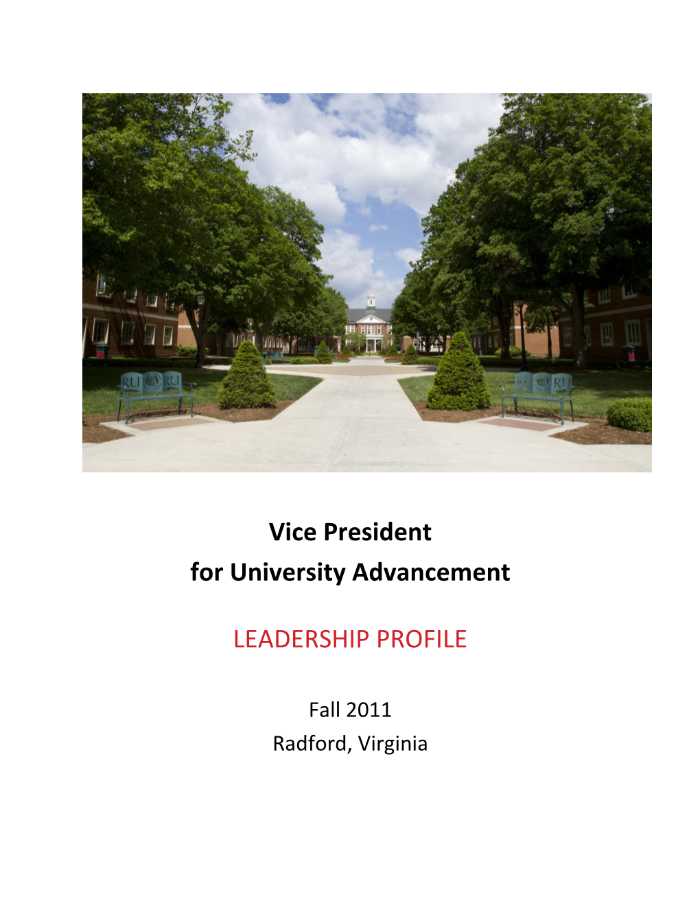 Vice President for University Advancement LEADERSHIP