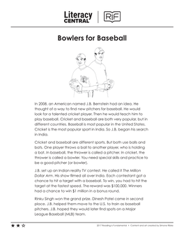 Bowlers for Baseball