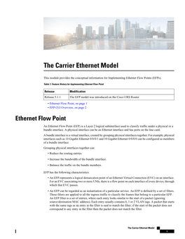 The Carrier Ethernet Model