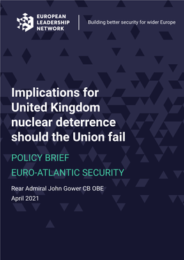 Implications for United Kingdom Nuclear Deterrence Should the Union Fail