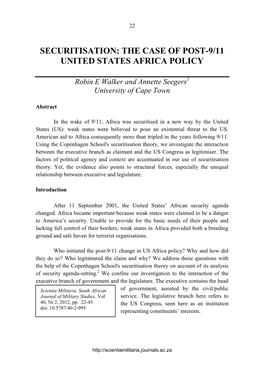 The Case of Post-9/11 United States Africa Policy