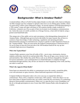 What Is Amateur Radio?