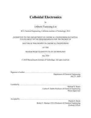 Colloidal Electronics